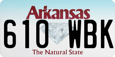 AR license plate 610WBK