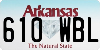AR license plate 610WBL