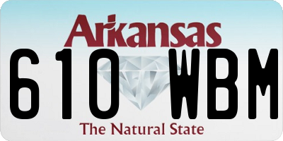 AR license plate 610WBM