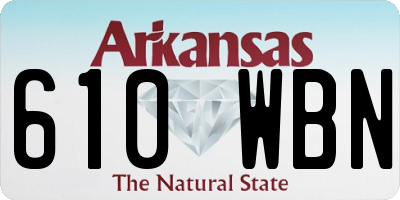 AR license plate 610WBN