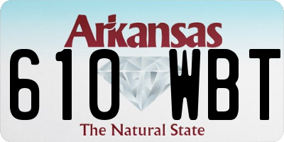 AR license plate 610WBT
