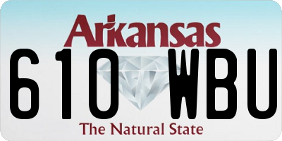 AR license plate 610WBU
