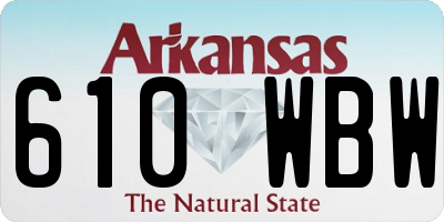 AR license plate 610WBW