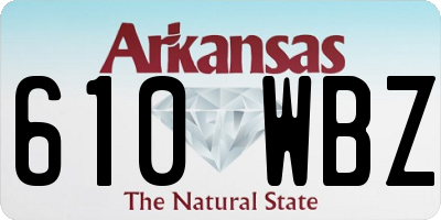AR license plate 610WBZ