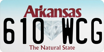 AR license plate 610WCG