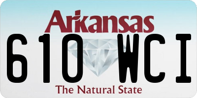 AR license plate 610WCI