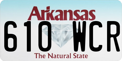 AR license plate 610WCR