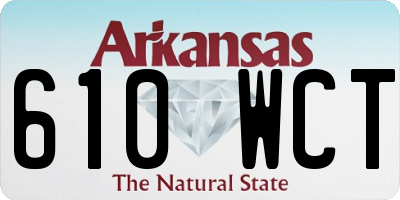 AR license plate 610WCT