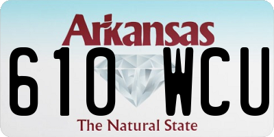 AR license plate 610WCU