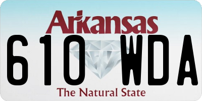 AR license plate 610WDA