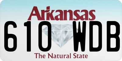 AR license plate 610WDB