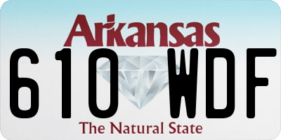 AR license plate 610WDF