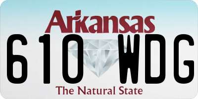 AR license plate 610WDG