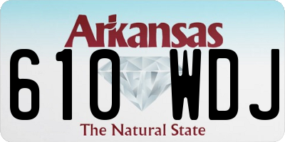 AR license plate 610WDJ