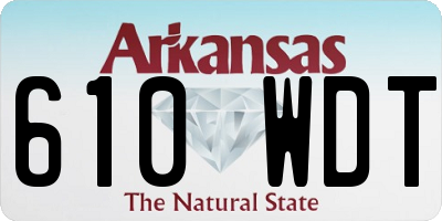 AR license plate 610WDT