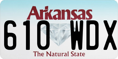 AR license plate 610WDX