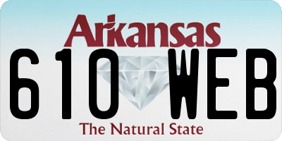 AR license plate 610WEB