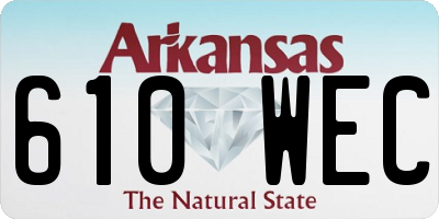 AR license plate 610WEC