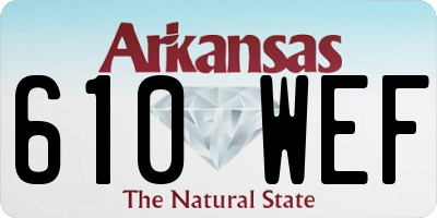 AR license plate 610WEF