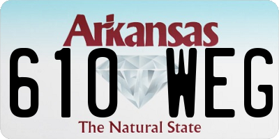 AR license plate 610WEG