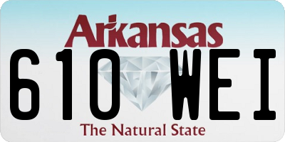 AR license plate 610WEI