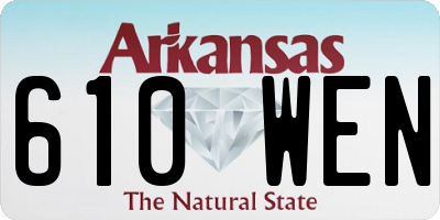 AR license plate 610WEN