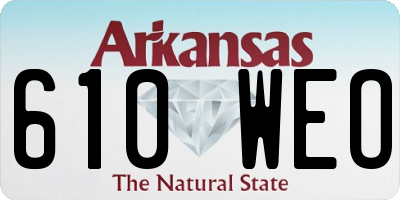 AR license plate 610WEO