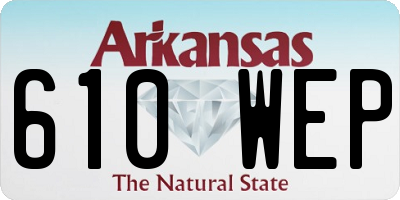 AR license plate 610WEP
