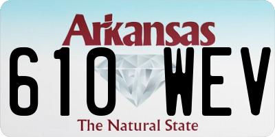 AR license plate 610WEV