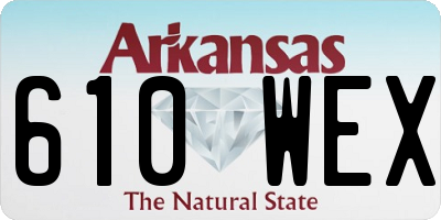 AR license plate 610WEX