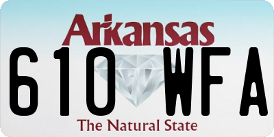 AR license plate 610WFA