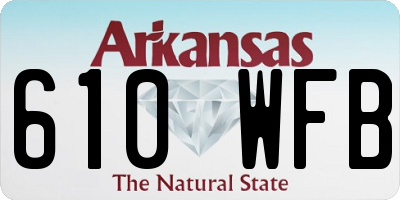 AR license plate 610WFB