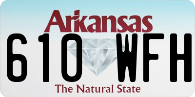 AR license plate 610WFH