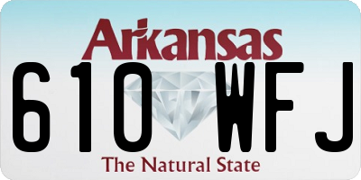 AR license plate 610WFJ