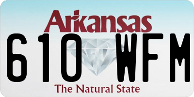 AR license plate 610WFM