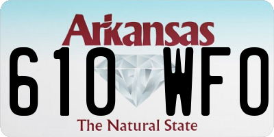 AR license plate 610WFO