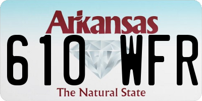 AR license plate 610WFR