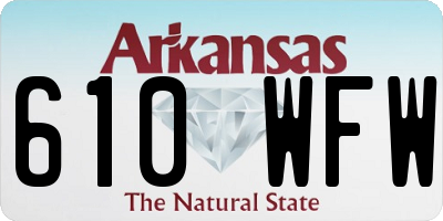 AR license plate 610WFW