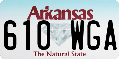 AR license plate 610WGA