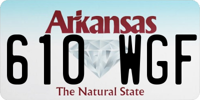 AR license plate 610WGF