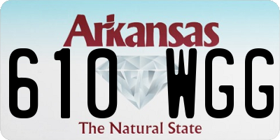 AR license plate 610WGG