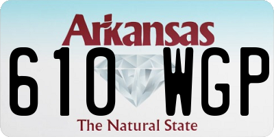 AR license plate 610WGP