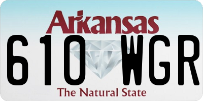 AR license plate 610WGR