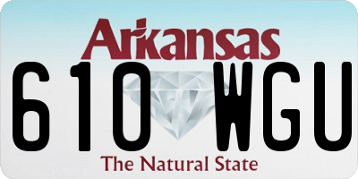 AR license plate 610WGU