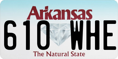AR license plate 610WHE