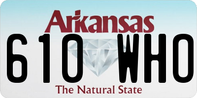 AR license plate 610WHO