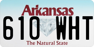 AR license plate 610WHT