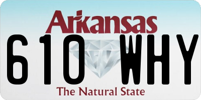 AR license plate 610WHY
