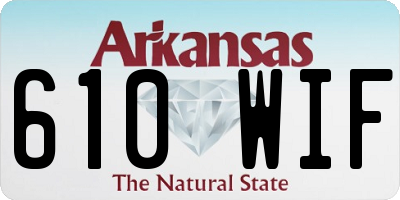 AR license plate 610WIF