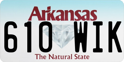 AR license plate 610WIK